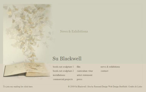 Su Blackwell's website
