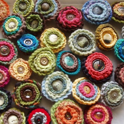 Crocheted buttons - lovely!