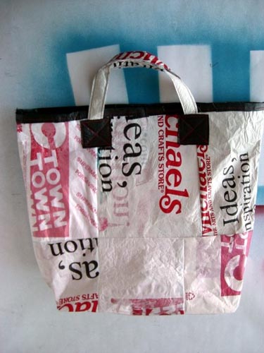 Fused plastic bag bag